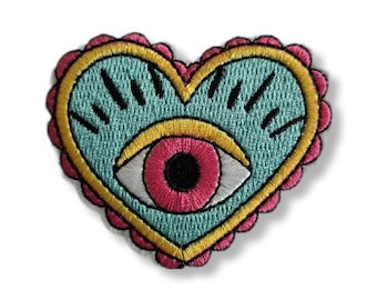 Eye, eye patch, iron-on patch, patch, embroidered, patch, iron-on patch, eye patch