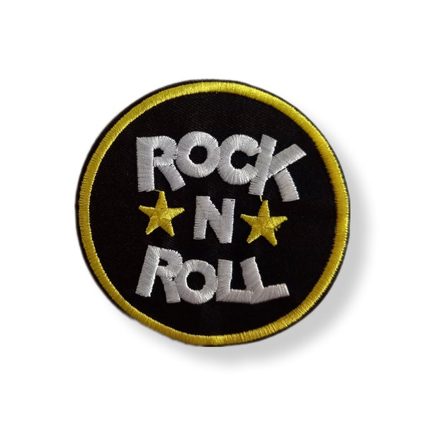 Rock'n'roll, patch, écusson, thermocollant, couture, patch thermocollant rock'n'roll