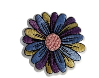 Flower, flower patch, iron-on patch, badge, embroidered, patch, iron-on patch, patch