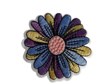 Fleur, patch, écusson, thermocollant, couture, patch thermocollant fleur