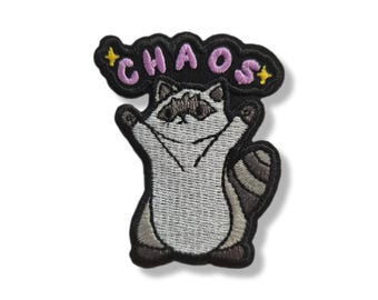 Raccoon, raccoon patch, iron-on patch, patch, embroidered, patch, iron-on patch, raccoon patch