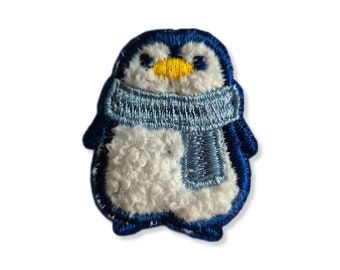 Penguin, patch, crest, iron-on, sewing, penguin iron-on patch