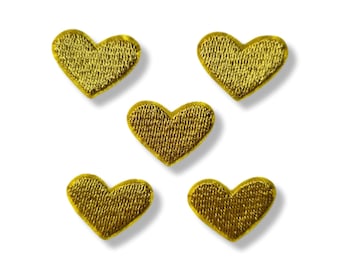 Heart, heart patch, iron-on patch, emblem, embroidered, patch, iron-on patch, heart patch, gold