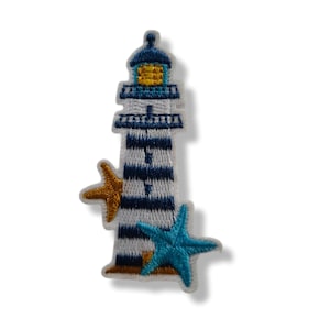 Faro, parche de faro, parche termoadhesivo, emblema, bordado, parche, parche termoadhesivo