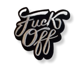 Fuck off, patch, écusson, thermocollant, couture, patch thermocollant fuck off