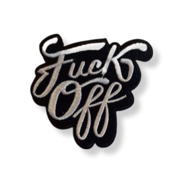 Fuck off, patch, crest, iron-on, sewing, fuck off iron-on patch