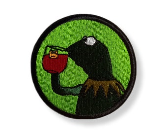 Frog, patch, crest, iron-on, sewing, frog iron-on patch