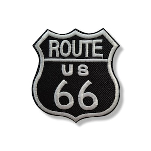 Ruta 66, parche de la Ruta 66, parche, parche termoadhesivo, parche bordado