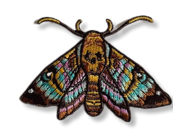 Moth, moth patch, iron-on patch, patch, embroidered, patch, iron-on patch, luna moth patch