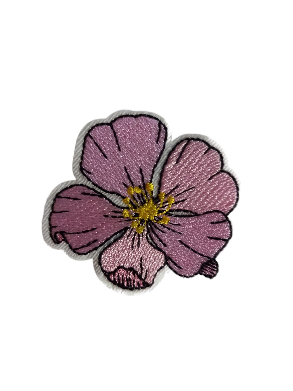 Coppia Di Toppe Ricamate A Ferro Da Stiro – Rose Verdi E Rosa, 4,5x7 Cm