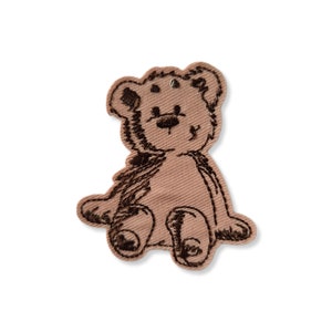 Osito de peluche, parche, insignia, termoadhesivo, bordado, parche de osito de peluche
