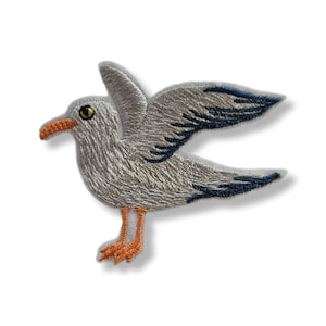 Seagull, seagull patch, iron-on patch, emblem, embroidered, patch, iron-on patch, seagull patch