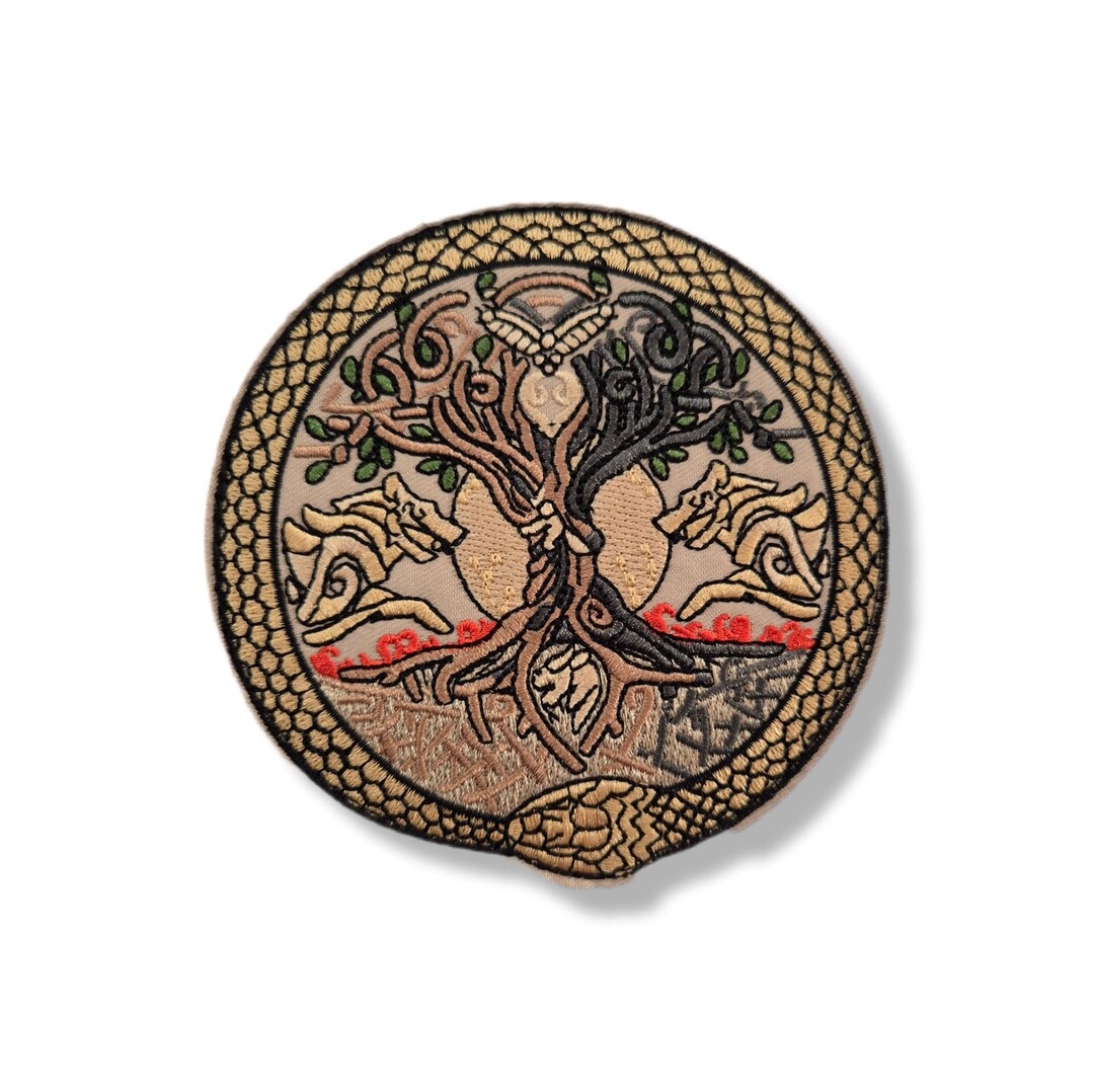 Tree Punk Patch Tree of Life Patch, Tree of Life Patch, Embroidered Patch, Velcro Patch ...