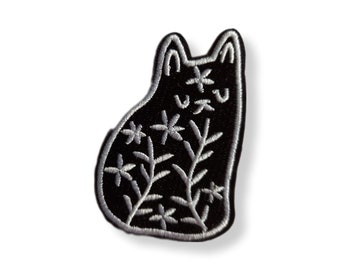 Chat, patch, écusson, thermocollant, couture, patch thermocollant chat