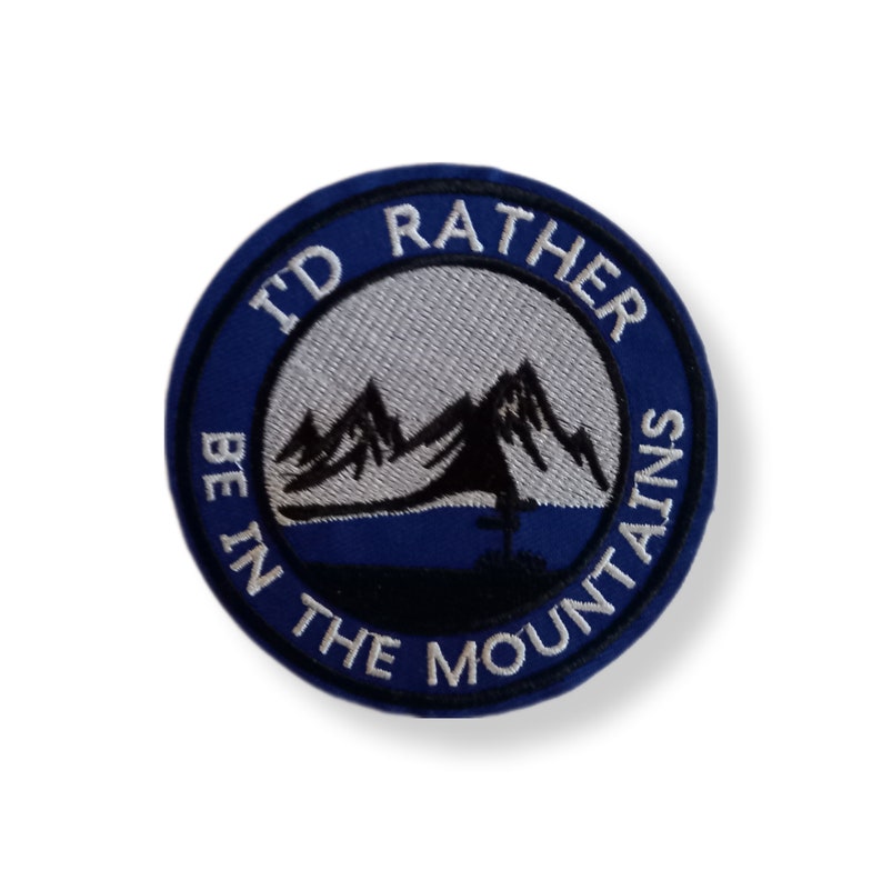 Mountain, patch, crest, iron-on, sewing, mountain iron-on patch image 1