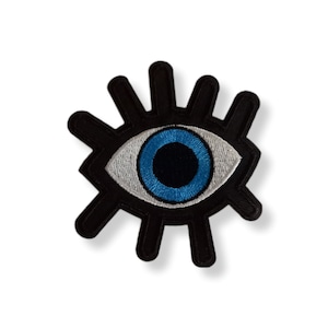 Ojo, parche en el ojo, insignia, termoadhesivo, bordado, insignia