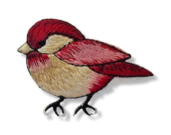 Bird, bird patch, iron-on patch, emblem, embroidered, patch, iron-on patch, bird patch, rose