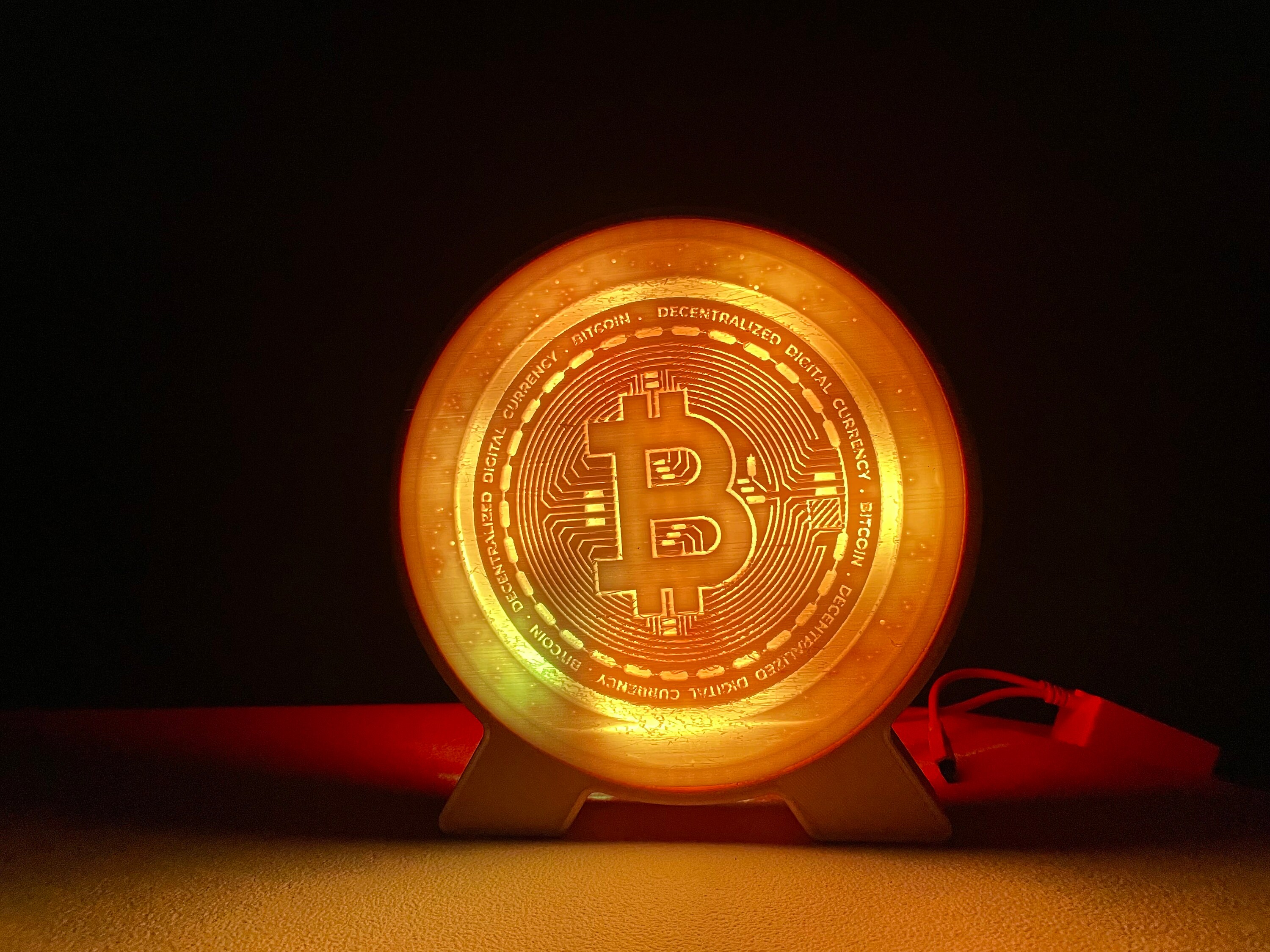 STL Files for LED Lamp in Bitcoin Design - Etsy