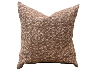 Stella pillow cover, elegant dot pattern hand blocked on natural linen, throw pillow, upscale home decor, texture and pattern