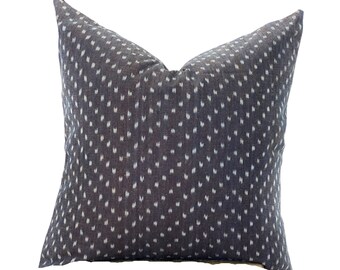 Morgan Pillow cover Ink color with white pattern, decorative pillow cover in inky blue black, home decor throw pillow