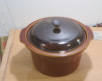 Lid (only) 8 3/8" Fits 4 Qt Slow Cooker Insert  Amber Glass.