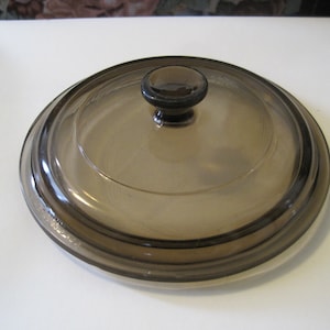 Pyrex Lid P-81-C For Visions 0.5 L Amber Glass Skillet P81B, diameter 6&quot;, made in USA