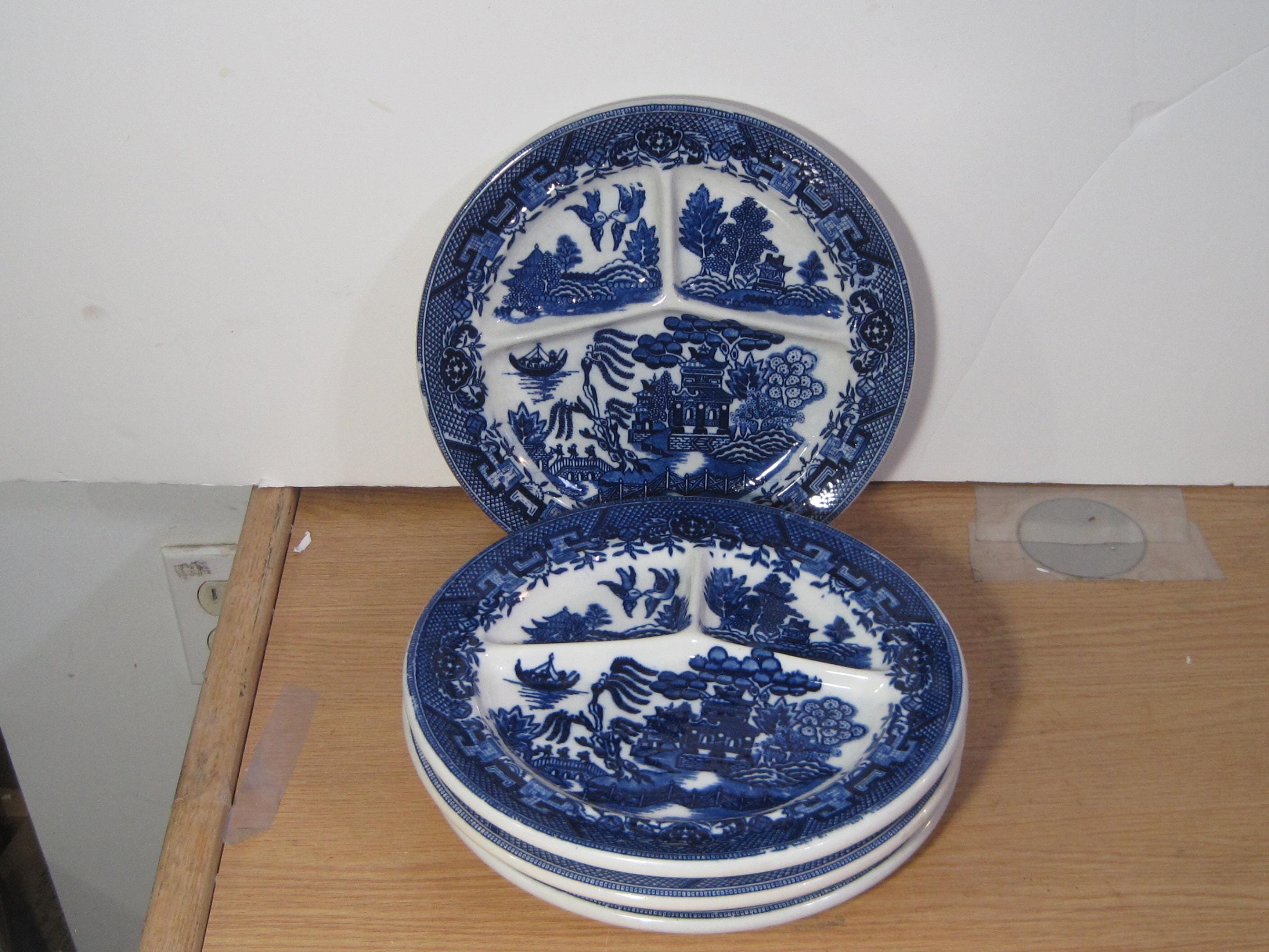 MORIYAMA モリヤマ ブルーウィロー ランチプレート 26cm✖️4枚