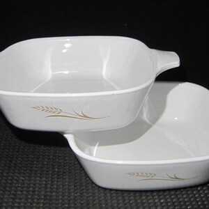 2 Vintage TRIGO Corning Ware Petite Pans W-41, 1 3/4 tazas sin tapas