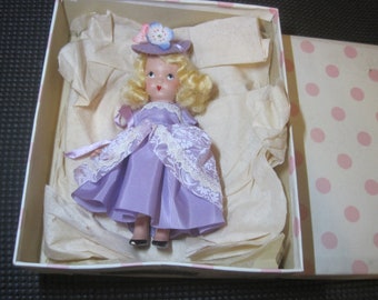 Vintage Nancy Ann Storybook Doll, Little Bo Peep #153 5 1/2"