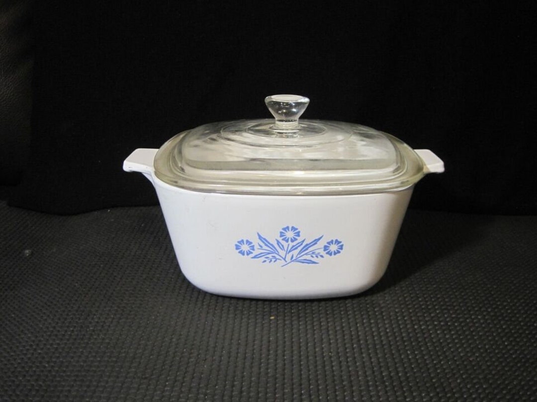 CORNINGWARE Teglia Da Forno Blu Navy 2.5qt Con Coperchio In Vetro, Francese, Adatta A Microonde E Lavastoviglie