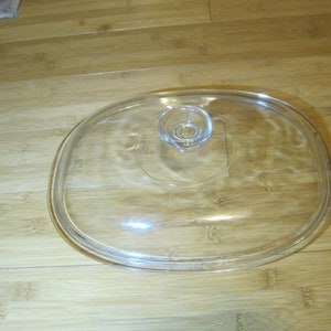 Lid (only) F-14-C  for Oval French White Corning Ware Dish F-14-B.