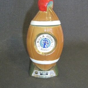 1975 &quot;Hula Bowl&quot; Hawaii Jim Beam Decanter 1946 - 1975 Bowl Games.