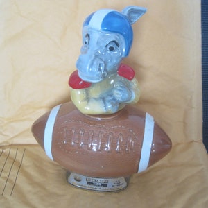 Vintage Jim Beam Liquor Decanter Regal China Democrat Donkey Football