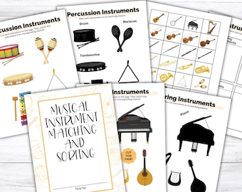 Musical Instrument Matching Game – Printable Music Activities (Digital Download)