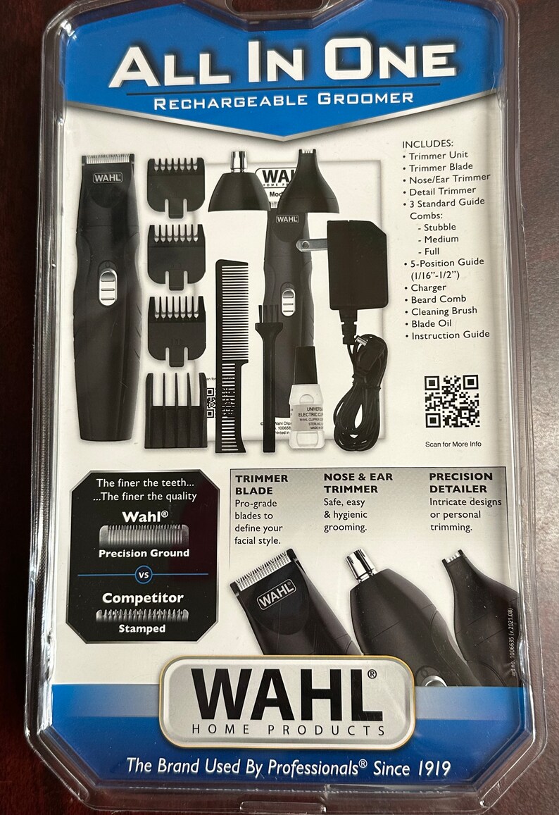 WAHL All in One Nose Ear Body Beard Rechargeable Groomer Precision