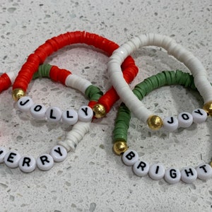 Christmas bracelets | Polymer clay bracelets | Custom bracelets
