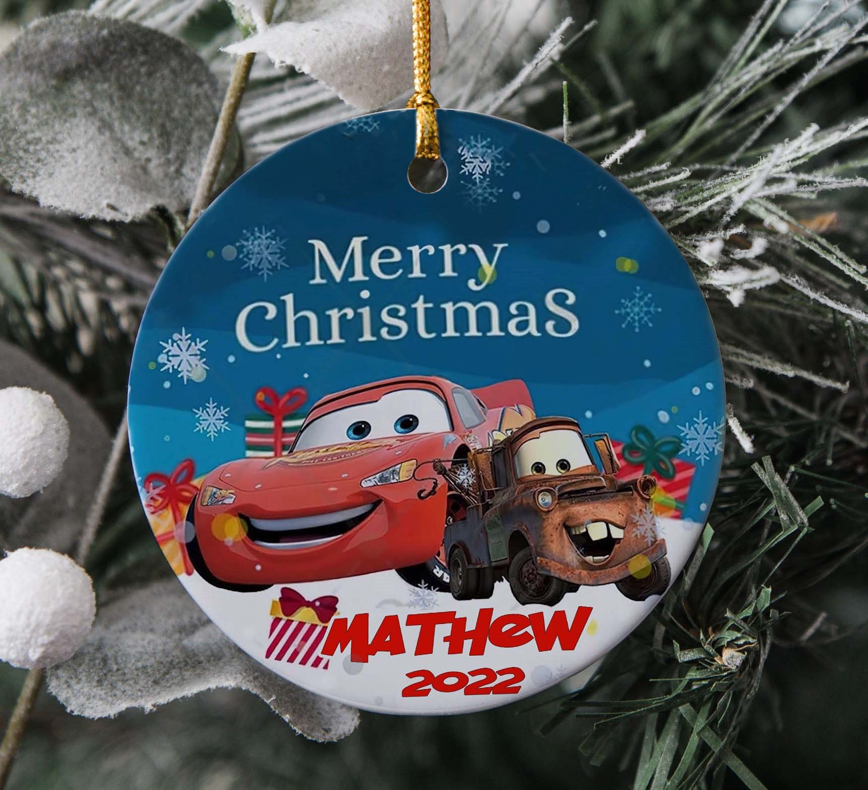Personalized Cars Ornaments, Disney Cars Christmas Ornament
