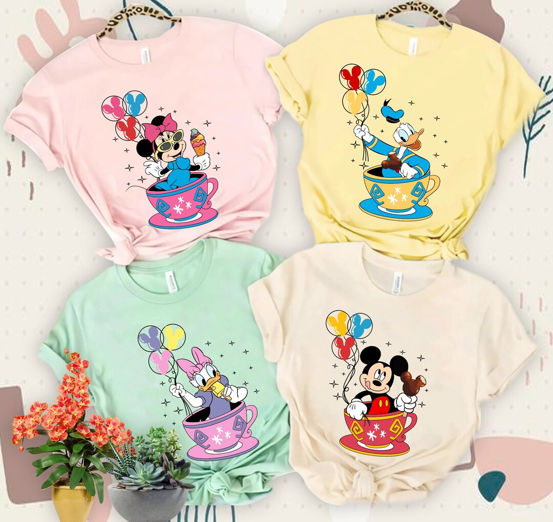 Mickey and Friends Shirt Disney Teacup Shirt Disney Balloon Etsy