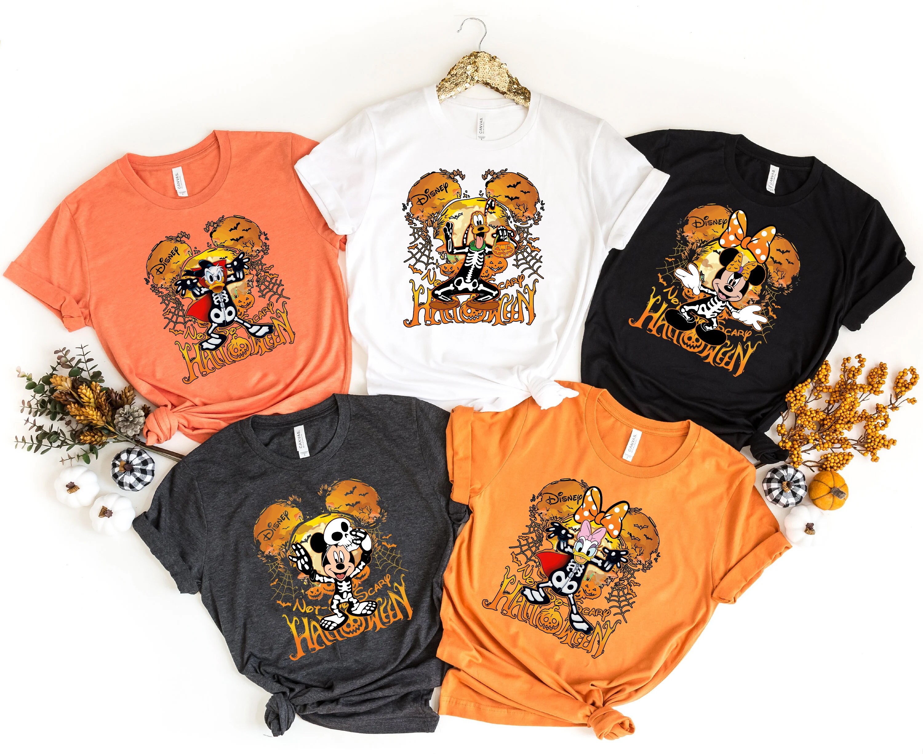 Discover Mickey and Friends Halloween Shirt, Not So Scary Halloween Shirt, Disney Skeleton Shirt, Disney Halloween Shirt