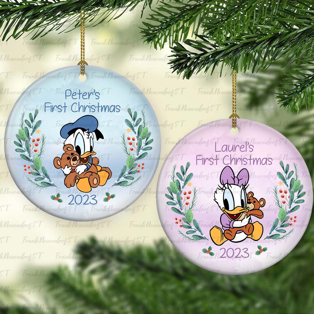 Personalized Disney Baby First Christmas Ornament Baby's Etsy