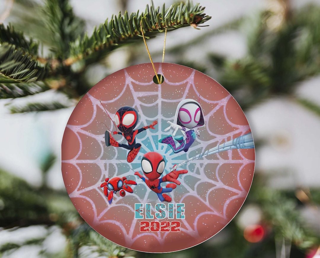 Personalized Spiderman Ornament Spiderman Christmas Ornament Etsy