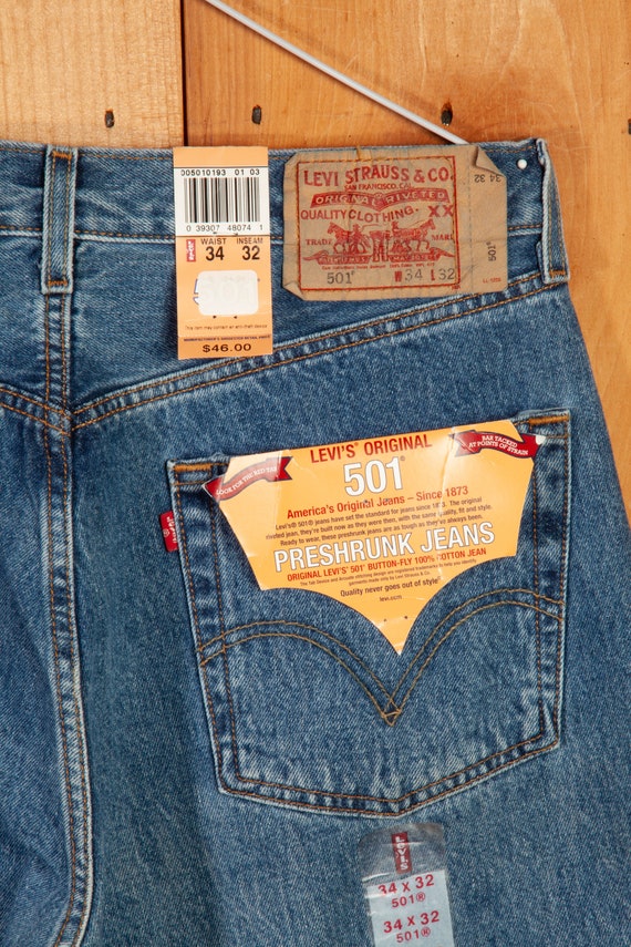 Vintage Levis 501 Jeans Deadstock (with original … - image 6