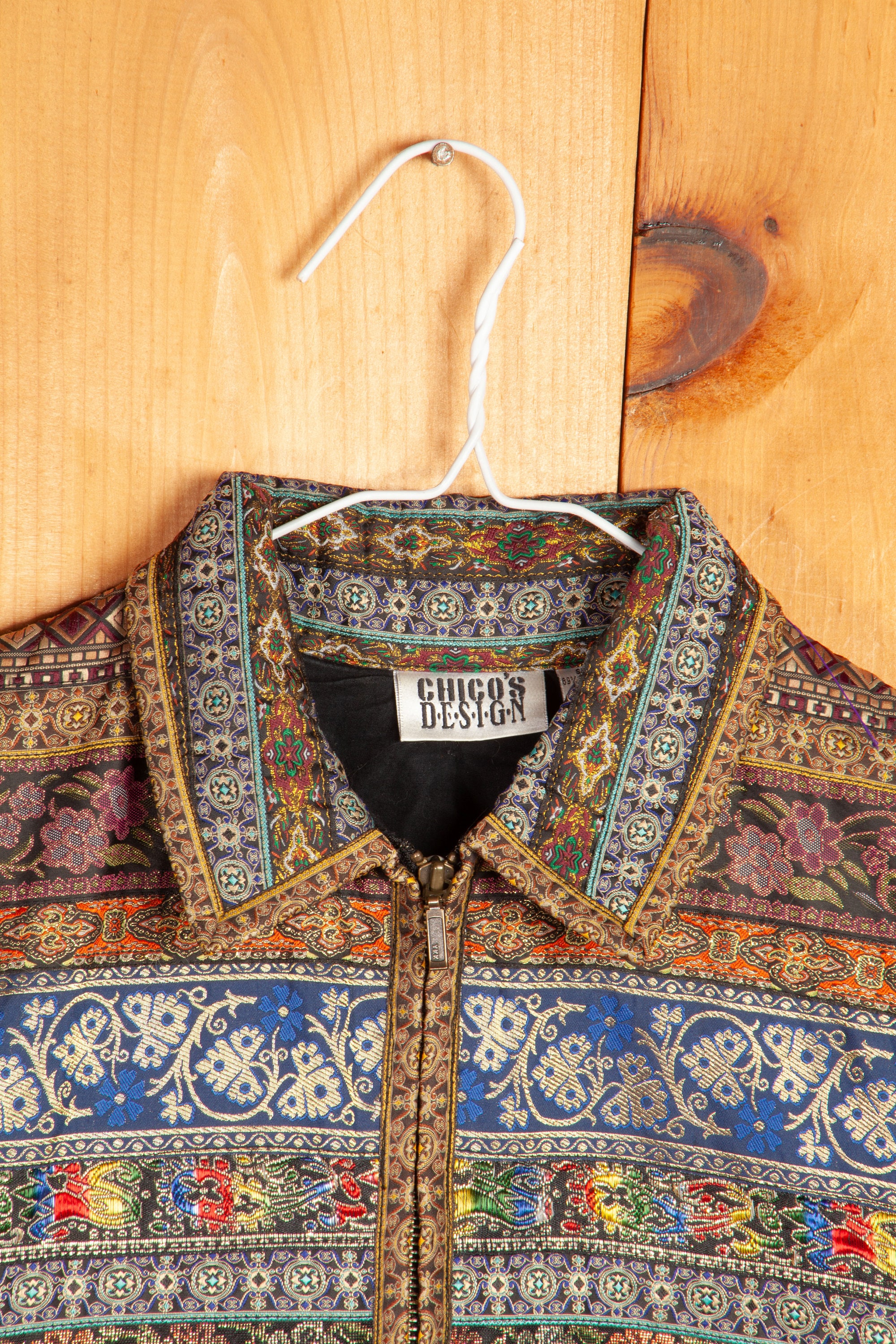 【ラッピング無料】 Satin Silk Design Chico's Vintage 80's Jacket Etsy - 1 Size トップス
