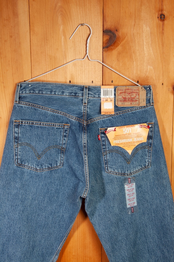 Vintage Levis 501 Jeans Deadstock (with original … - image 2