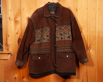 80s Vintage Pelle Suede Wool Jacket 