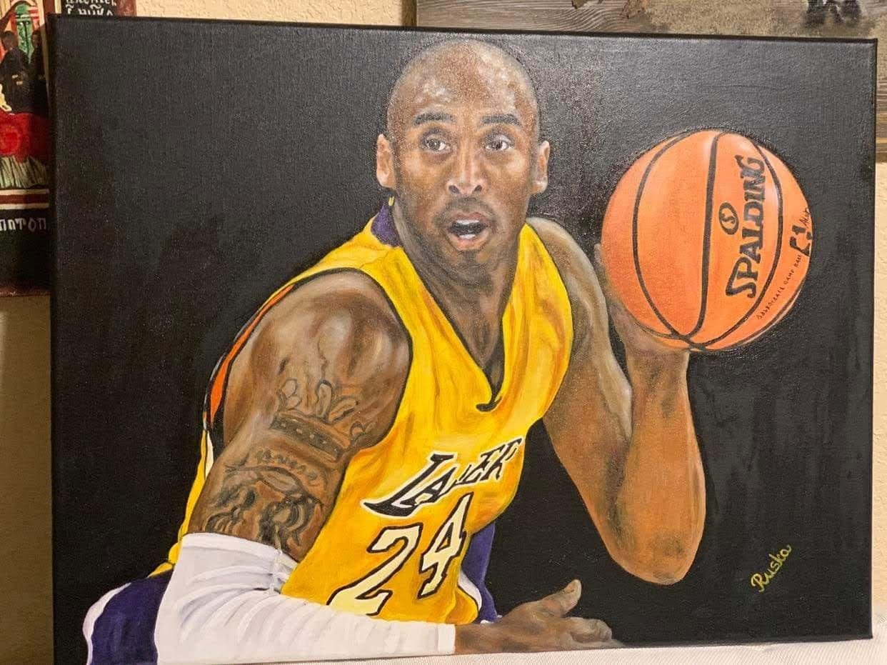Kobe Bryant Oil Painting, Kobe Painting, Oil Painting, Christmas Gift