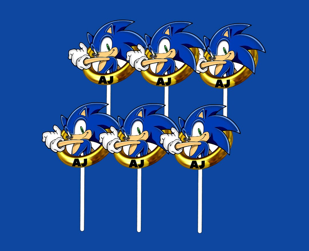 Sonic Cupcake Toppers, Sonic Birthday, Sonic Party Supplies Etsy