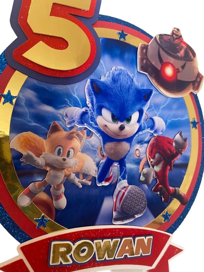 Sonic Cake Topper Sonic Cupcake Toppers Sonic Birthday Etsy