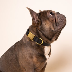 The Original Collar Cloud Blue genuine leather dog/cat collar with quick release metal buckle image 4