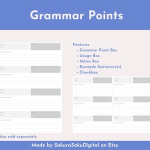 BUNDLE | Printable Japanese Study Sheets | Genkouyoushi | Vocabulary ...